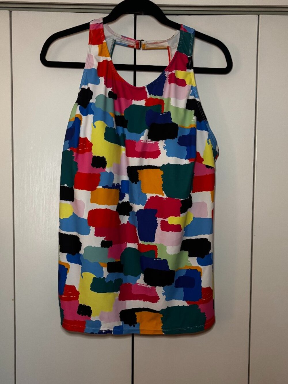 Abstract Racerback Tankini Top – Size 20W